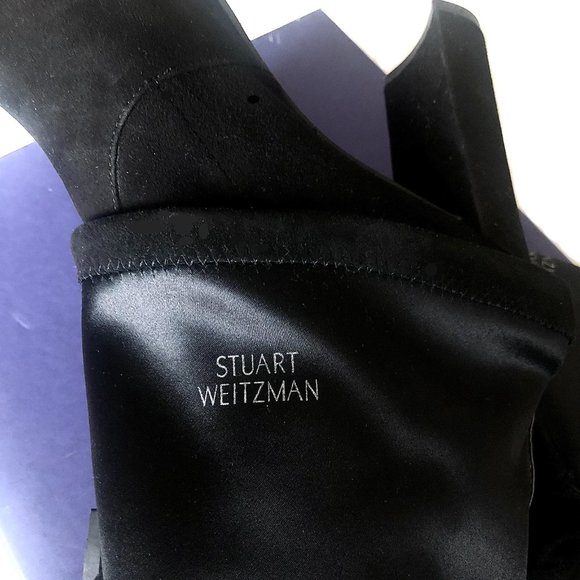 2xHP🎉 Stuart Weitzman Highland Over-The-Knee Suede Boots in Black - Picture 11 of 12